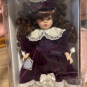 Elegant Purple Doll with Lace Dress